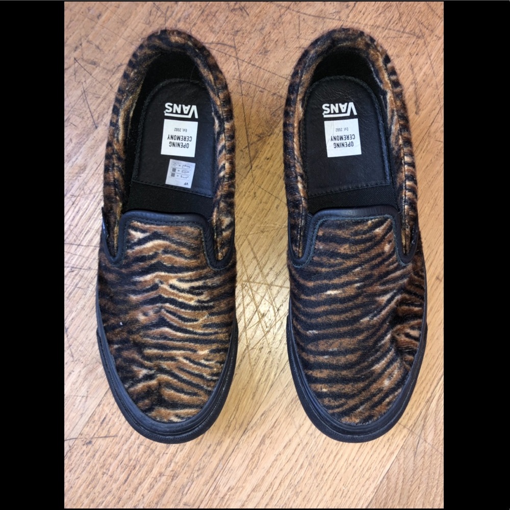 Vans/opening ceremony slip-on shoes tiger print